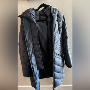 Pajar Women’s Long Winter Coat with Faux Fur Removable Trim